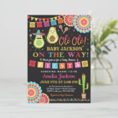 Fiesta Holy Guacamole Babydusche Einladung Mexikan (Stehend Vorderseite)
