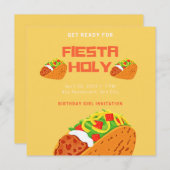 Fiesta Holy Guacamole Birthday Girl Einladung (Vorne/Hinten)