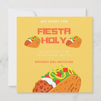 Fiesta Holy Guacamole Birthday Girl Einladung