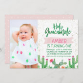 Fiesta Holy Guacamole Foto Geburtstagseinladung Einladung (Vorne/Hinten)