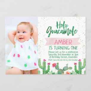 Fiesta Holy Guacamole Foto Geburtstagseinladung Einladung