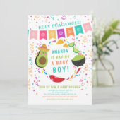 Fiesta Holy Guacamole Kinderdusche Einladung (Stehend Vorderseite)