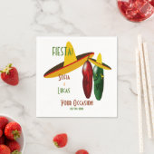 Fiesta Hot Pepper Dance Couple Cocktail Napkin Serviette (Beispiel)