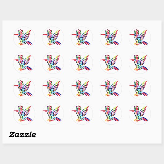 Fiesta Hummingbird Sticker (Blatt)