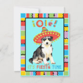 Fiesta Husky Einladung (Vorderseite)