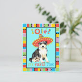 Fiesta Husky Einladung (Stehend Vorderseite)