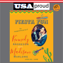 Fiesta in Mexico Engagement Party Foto Tapesta Wandteppich