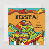 Fiesta individuelle Einladungen zum Geburtstag (Vorderseite)