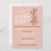 Fiesta Itinerary Junggeselinnen-Abschied Einladung (Vorderseite)