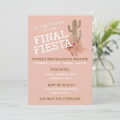 Fiesta Itinerary Junggeselinnen-Abschied Einladung (Stehend Vorderseite)