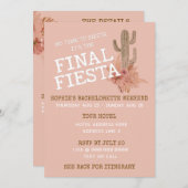 Fiesta Itinerary Junggeselinnen-Abschied Einladung (Vorne/Hinten)