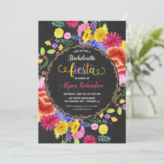 Fiesta Junggeselinnen-Abschied, mexikanisches Them Einladung (Stehend Vorderseite)