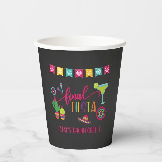 Fiesta Junggeselinnen-Abschied Paper Cup - BLK Pappbecher (Vorderseite)