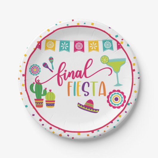 Fiesta Junggeselinnen-Abschied Plate - WH Pappteller (Vorderseite)