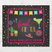 Fiesta-Junggeselinnen-Abschied Schaumweinetikett (Einzelnes Label)