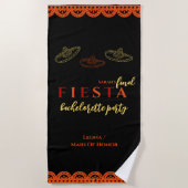 Fiesta-Junggeselinnen-Abschied Strandtuch (Vorderseite)