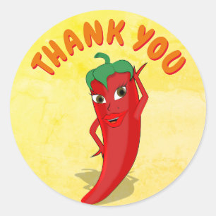 Fiesta-Junggesellinnenabschied mit roter scharfer  Runder Aufkleber