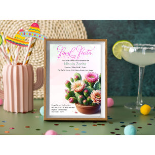 Fiesta Kactus Hochzeitsdusche Einladung