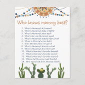 Fiesta Kaktus Baby Dusche Spiel Begleitkarte (Vorderseite)