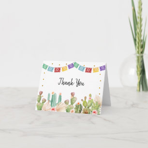 Fiesta-Kaktus-Boho-Brautjunggesellinnenabschied Dankeskarte