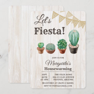 Fiesta-Kaktus-Housewarming-Einladung Einladung