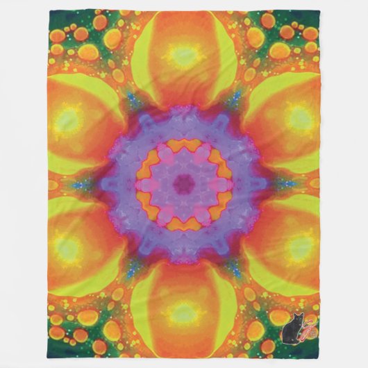 Fiesta Kaleidoscope Fleece Blanket (Vorderseite)