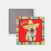 Fiesta Keeshond Magnet (Vorderseite/Rückseite)