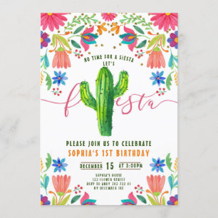 Fiesta Keine Zeit für Siesta Mexican Girl Birthday Einladung