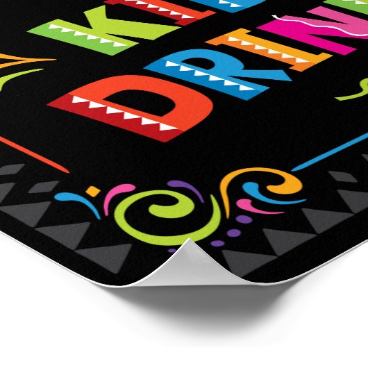 Fiesta KIDS DRINKS Party signieren Poster (Ecke)