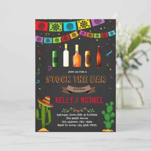 Fiesta lagert die Bar Party Einladung (Stehend Vorderseite)