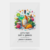 Fiesta "Let's Taco 'Bout a Couples Shower" Willkom Acrylschild (Vorderseite)