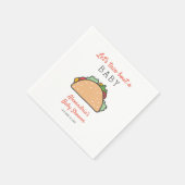 Fiesta Let's Taco über eine Babydusche Serviette (Ecke)