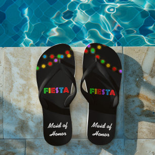 Fiesta-Lichter personalisierte Flip-Flops Badesandalen