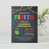 Fiesta Lights Einladung zum Geburtstag (Stehend Vorderseite)
