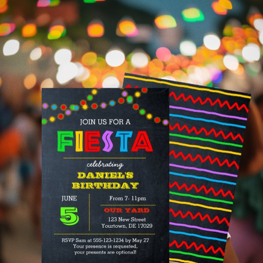 Fiesta Lights Einladung zum Geburtstag