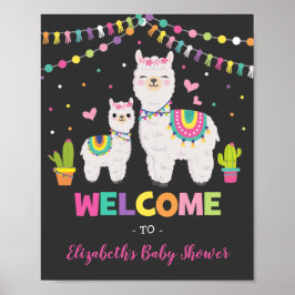 Fiesta Llama Baby Shower / Cactus Alpaca Geburtsta Poster