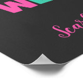 Fiesta Llama / Cactus Alpaca Mexican Birthday Poster (Ecke)