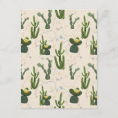 Fiesta Llama Cactus Baby Bingo Game Enclosure Card Begleitkarte (Rückseite)