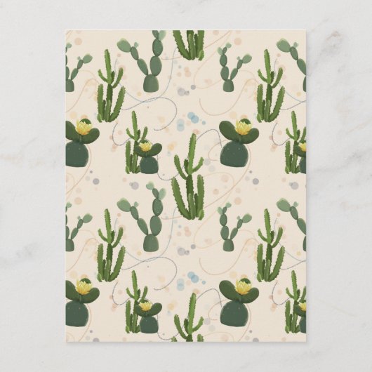 Fiesta Llama Cactus Baby Bingo Game Enclosure Card Begleitkarte (Rückseite)