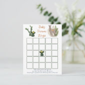 Fiesta Llama Cactus Baby Bingo Game Enclosure Card Begleitkarte (Stehend Vorderseite)