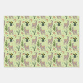Fiesta Llama Cactus Geschenkpapier Set (Vorderseite 3)
