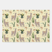Fiesta Llama Cactus Geschenkpapier Set (Vorderseite 2)