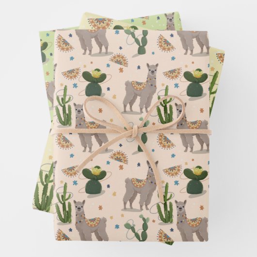 Fiesta Llama Cactus Geschenkpapier Set (Beispiel)