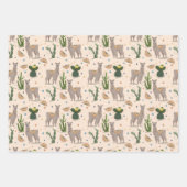 Fiesta Llama Cactus Geschenkpapier Set (Vorderseite)