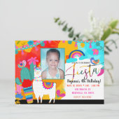 Fiesta Llama Cinco De Mayo Birthday Party Foto Einladung (Stehend Vorderseite)