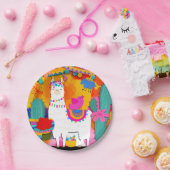 Fiesta Llama Cinco De Mayo Birthday Party Pappteller (Party)