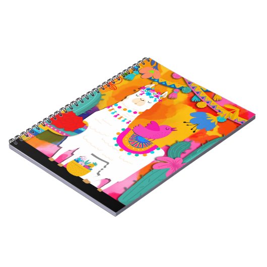 Fiesta Llama Cinco De Mayo Frische Pasta machen Notizblock (Linke Seite)