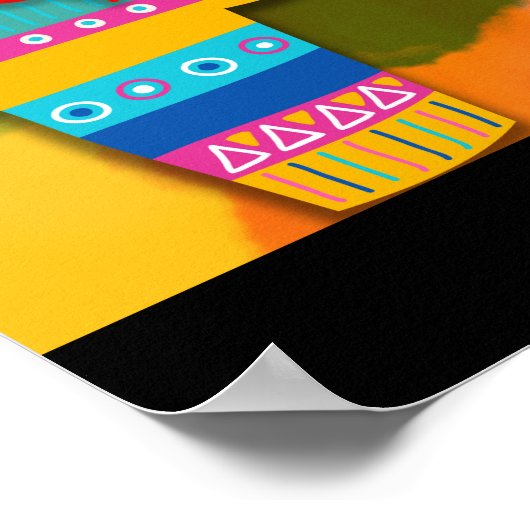 Fiesta Llama Cinco De Mayo Frische Pasta machen Poster (Ecke)