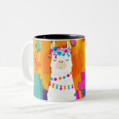 Fiesta Llama Cinco De Mayo Frische Pasta machen Zweifarbige Tasse (Vorderseite Links)