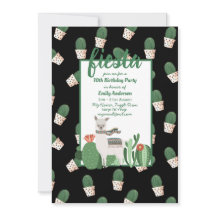 Fiesta Llama Geburtstag Einladung Spaß Niedliche K